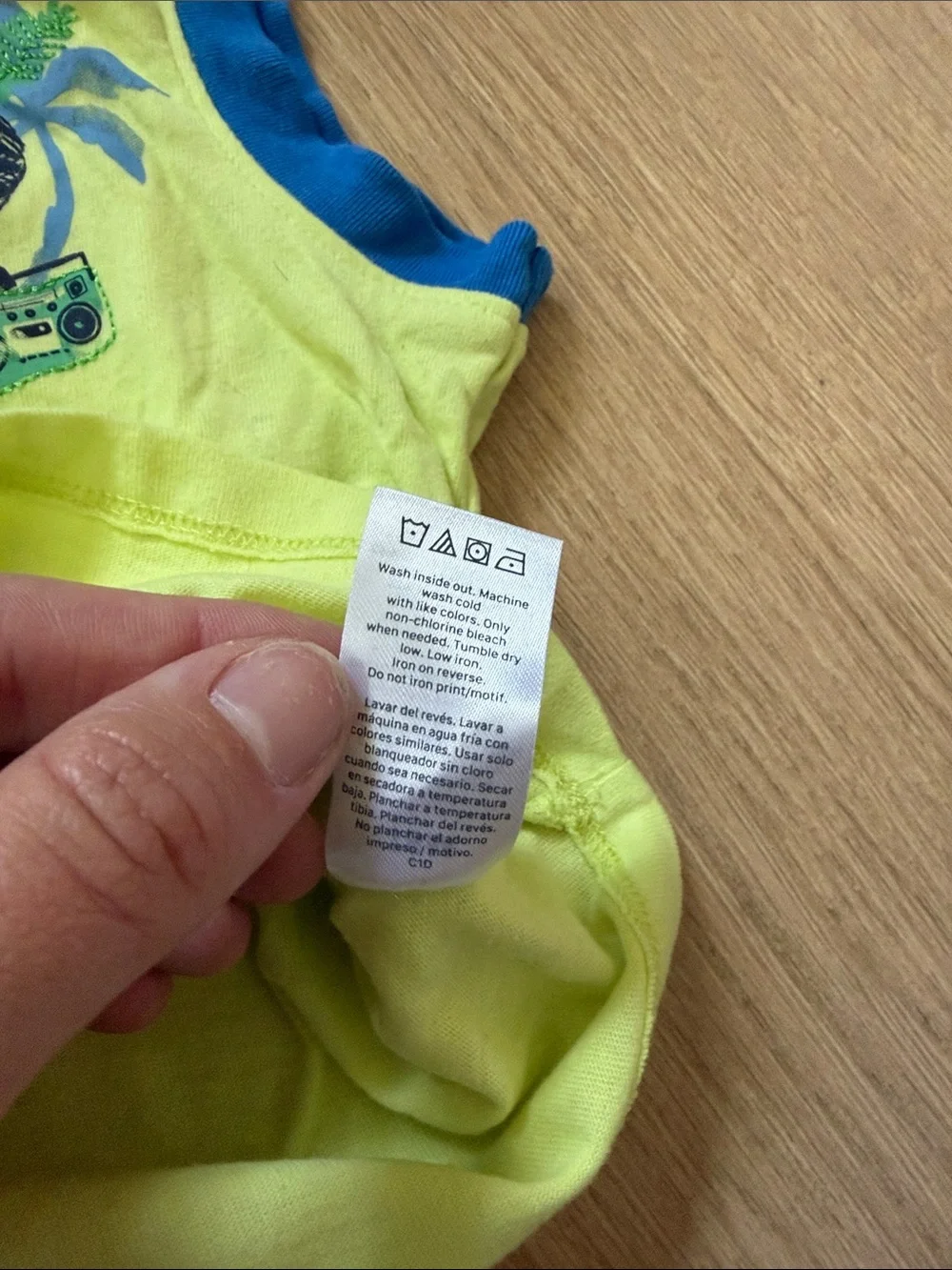 Garanimals Kids Neon Yellow Sleeveless Graphic Tee Size 18 Months